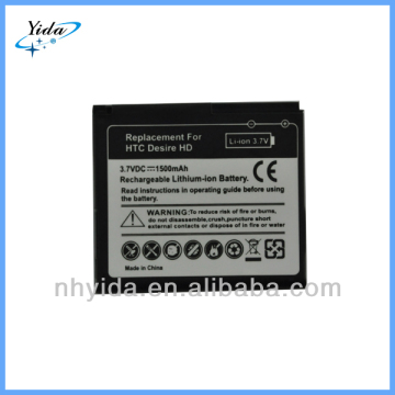 High Quality Cell Phone Battery For HTC Desire HD 3.7V 1500mah