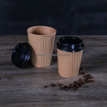2017 New Disposable Ripple Double Wall Paper Cup from China