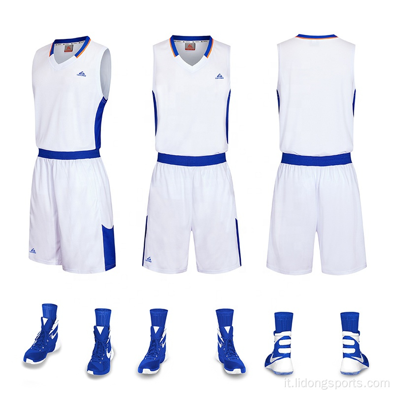 Nuova design sublimation basket jersey uniforme