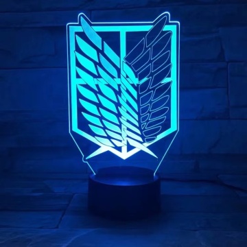 3d Illusion LED LED Night Light: Wings of Liberty - Attack on Titan Fan Gift