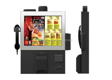 Water Proof Cash Acceptor, Credit Card Payment Wall Mounted Kiosk / Kiosks