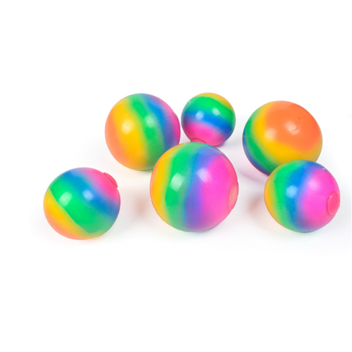 Quadrische Squeeze -Spielzeug Regenbogenball