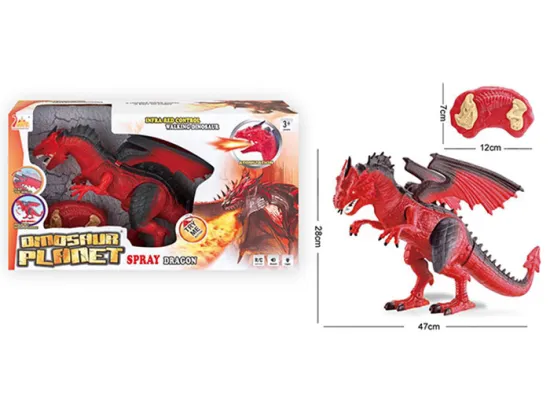 DINOSAUR ISLAND TOYS INFRARED R/C SPRAY DINOSAUR, WITH SOUND AND LIGHT