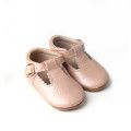 Flower Baby Girls Leather T Bar Scarpe