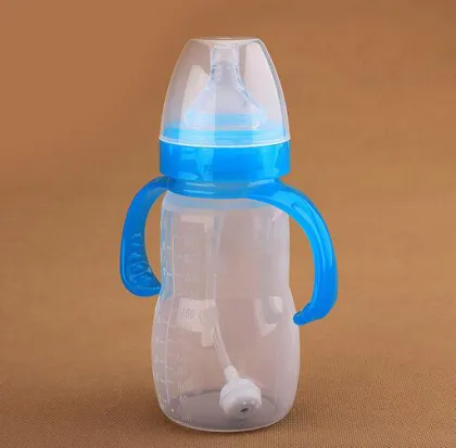 150ml 250ml Bpa free wide-neck silicone baby feeding milk bottle