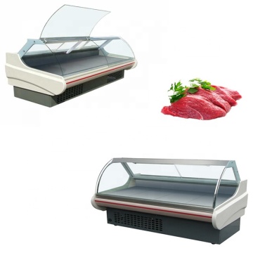 Hanging Glass Supermarket Open Top Fresh Meat Display Cooler