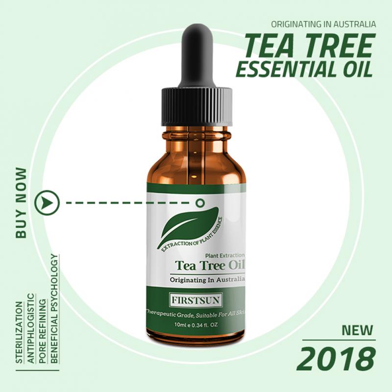 1Pc 100% Natural Tea Tree Essential Oil Anti Fungal Control Fade Acne Shrink Pores Treatment Essential Oil TSLM1