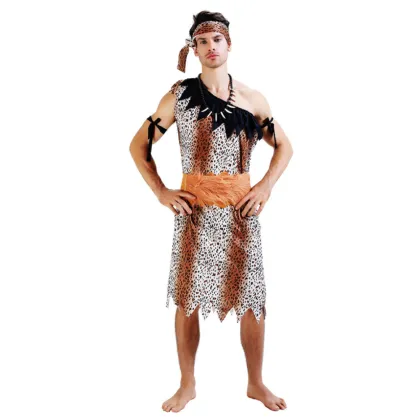 Wholesale Haunted House Caveman Costume for Adult Halloween