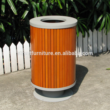 Outdoor wooden trash bin/rubbish bin garbage outdoor bin