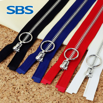 SBS sewing accessories square tooth open dress zipper accessories case bag jacket zipper long style Top grade windbreake zipper