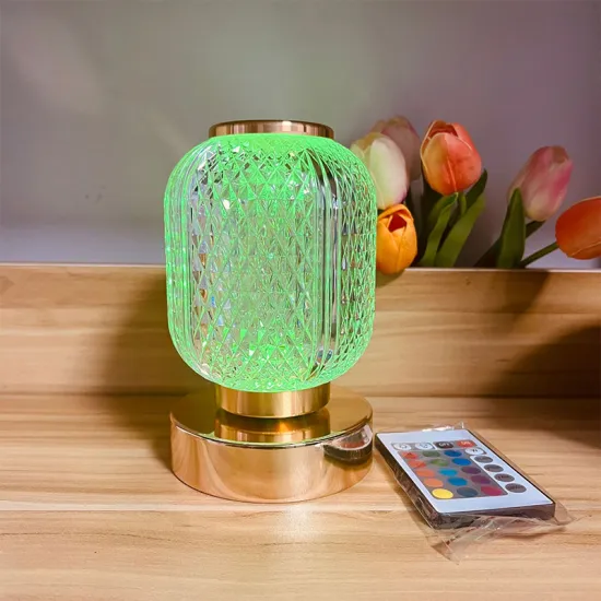 New Rechargeable Crystal LED Night Light: RGB Dimmable for Bedroom, Living Room, Bedside & Bar Table