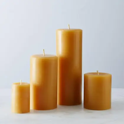 4inch Beeswax 100% Pure Raw Beeswax Pillar Candle