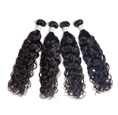 wholesale high quality Water Wave Virgin Human Hair Bundles With Lace Closure  raw indian hair products for black women