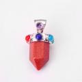 Crystal stone Healing Pointed Chakra Pendants Hexagonal Gemstones Quartz Bullet Shape Women Girls Gift