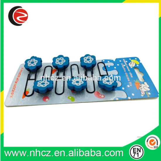 Blue Flower Shape Wood Bookmark