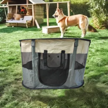 Collapsible Playpen Crate for Dogs, Cats, and Rabbits - Portable Oxford Pet Kennel for Indoor/Outdoor Use