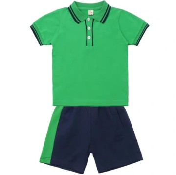Boy Girl Sports Wear Polo Shirts Set Primary School Uniform