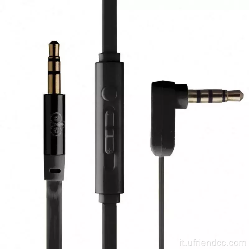 Cavo audio jack OEM/ODM da 17 mm con controllo del volume