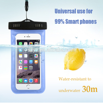 100% Sealed Transparent Night Light Dry PVC Mobile Cell Phone Waterproof Bag for IPHONE 4 4S 5 5S 6 6S