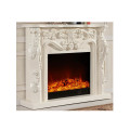 Farmhouse French Style Decorative White Wooden fireplace