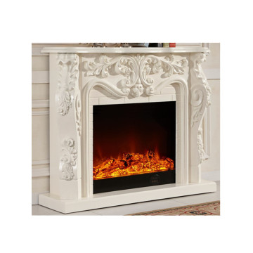 Antique Luxury Brown Color Wood Fireplace 8085