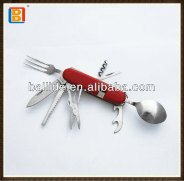 Hot Selling Fancy Mini Foldable Pocket Multifunction Camping Elegant Cutlery Knife Set With Scissors