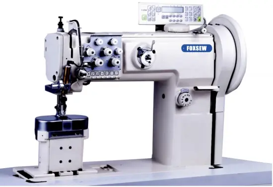 Post Bed Double Needle Compound Feed Sofa Sewing Machine with Extra Large Hook