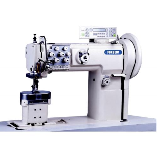 Post Bed Double Needle Compound Feed Sofa Sewing Machine with Extra Large Hook