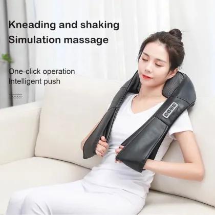 Neck Body Heat Deep Kneading Massage Pillow Belt