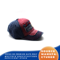 Topi Baseball yang Dicuci Blok Warna Tambalan Pinggiran Tangan
