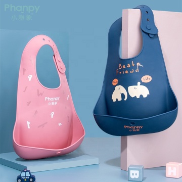 Paquet de bavoir en silicone pour bébé en gros personnalisé étanche