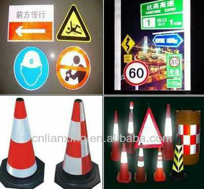 PVC reflective adhesive sticker sleeve for cone