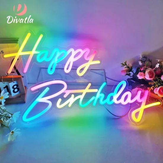 Hot Sale 5V Birthday Neon Sign: Custom LED RGB for Party & Home Decor