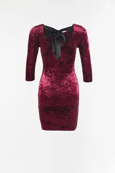 Velvet long sleeve dress