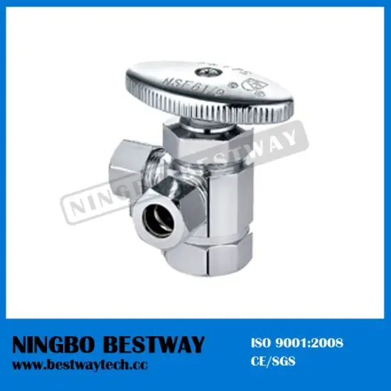 brass multi-turn three way angle valve