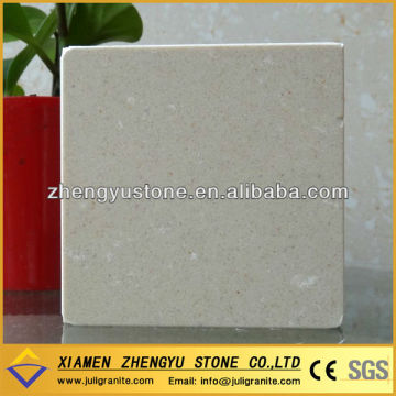 High quality artificial beige quartz stone for bed room floor tile