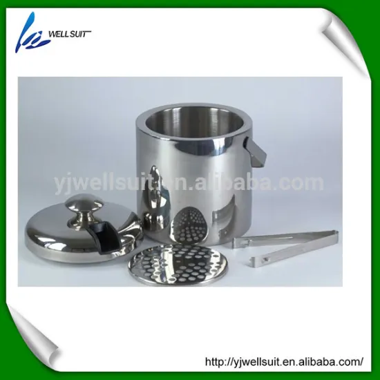 hot sale stainless steel 1.3 L handle ice bucket