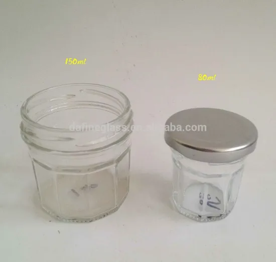 85ml& 150ml good quality food jam glass jars with metal cap