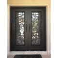 CBMmart Luxury Metal Main Entrance Doors: Exquisite Wrought Iron Front Entry Gate with Glass