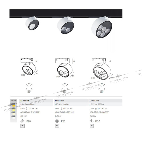 Magnetic Spotlight Track Light DC48V Aluminum