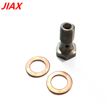 Stainless steel brake tubing single hole hollow screw