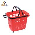 Supermarket Store Large Capacity 4wheels Plastic Basket