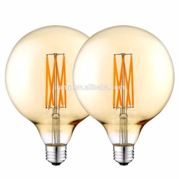 ULCUL Dimmable 8W Amber Glass G25 LED Filament Bulbs