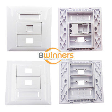 ABS White Fiber Wall Socket Faceplate