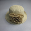 Ladies Elegant Paper Straw Hat With Big Flower