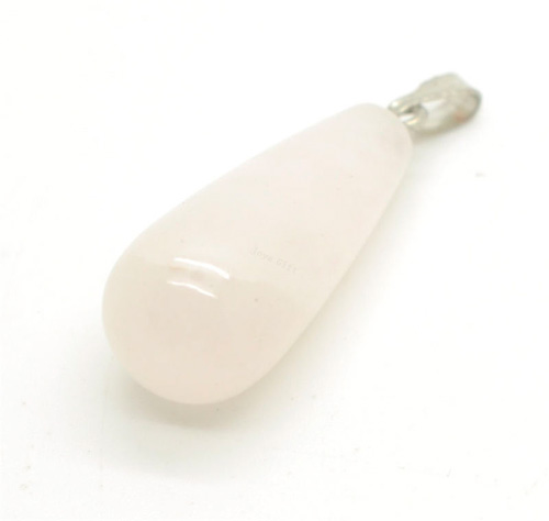 Pendentif en forme de goutte d&#39;eau de quartz rose