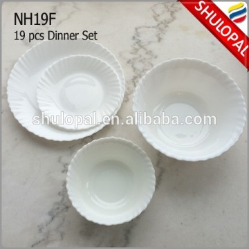 Opal Glassware Dinner Set 19 pcs Spinning Opal Glass Dinner set