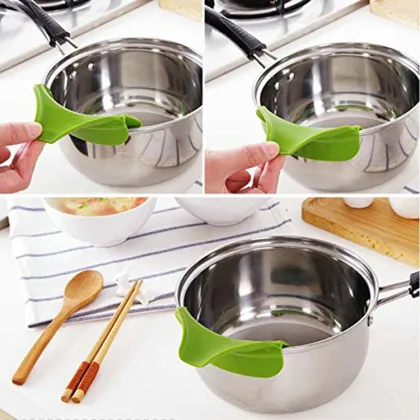 Silicone Pot Edge Deflector Anti-Leakage Soup Funnel
