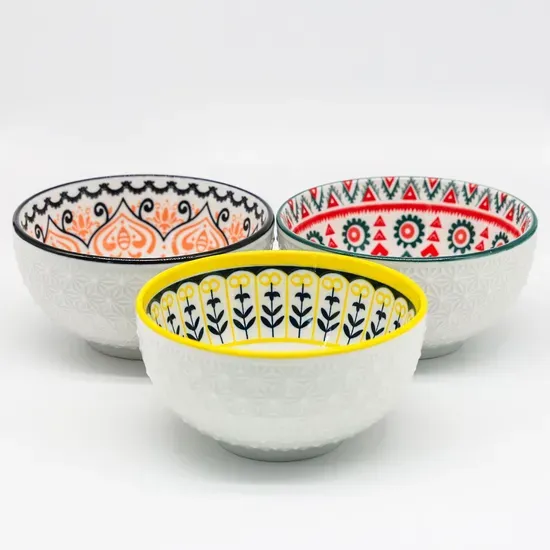 Eco-Friendly Healthy 4.5" Food Rice Bowl with Two-Side Pad Printing Decal