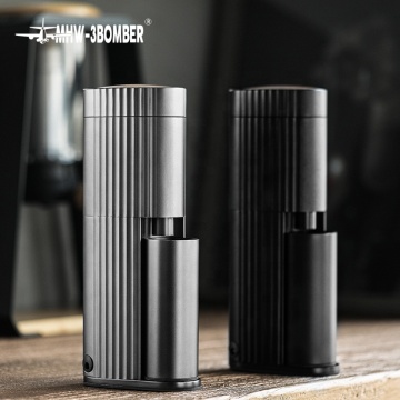 Black Conical Burr Electric Coffee Grinder MHW-3BOMBER Adder V8 Series